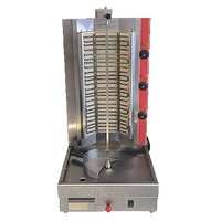 Équipement de cuisine commerciale, machine à shawarma électrique à 3 brûleurs en acier inoxydable, grill moyen-oriental certifié CE, double alimentation