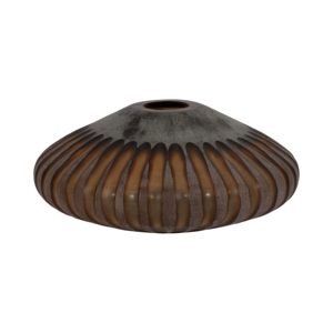 Vaso in Vetro Rotondo Contemporaneo, Vaso Decorativo per Composizioni Floreali da Tavolo, Elemento Moderno per la Casa - Product Image 3