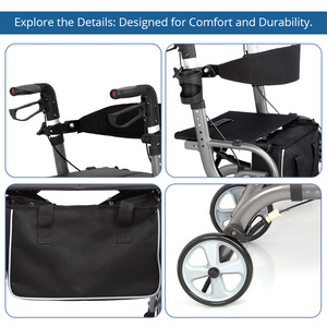 Deambulatore-Sedia a Rotelle Relaxsmith per Pazienti Ospedalizzati, Ausilio per la Mobilità Confortevole e Pratico per Uso Ospedaliero - Product Image 5