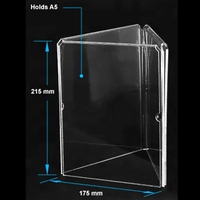 Support de menu triangulaire en acrylique transparent à trois panneaux, présentoir de carte de menu en prisme triangulaire en lucite