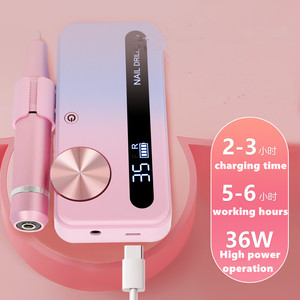 เครื่องเจียรเล็บไฟฟ้า 35000 รอบต่อนาที มอเตอร์ไร้แปรงถ่าน สแตนเลส ชาร์จผ่าน USB อเนกประสงค์ สำหรับร้านทำเล็บ - Product Image 3