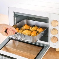 Nansheng Fournisseur de plaques de cuisson Oem Grand plateau de four plat et ensemble de grilles Rôtissoire réutilisable en acier inoxydable
