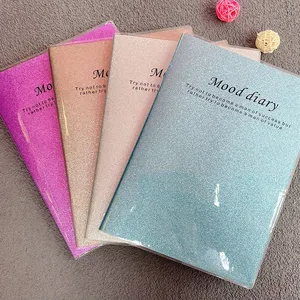 Notebook Korean Colorful Sparkling Powder 18K Large Notebook Small Fresh College Student Stationery Thickened Rubber Cover Book