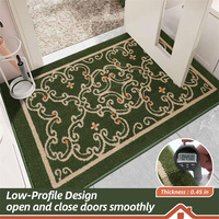 Tapis d'entrée absorbant à boucles tuftées, antidérapant, lavable en machine, pour éliminer la boue et l'eau des chaussures, attrape-saleté