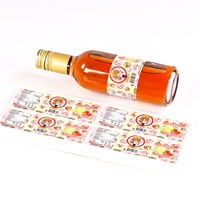 Autocollants personnalisés pour bouteilles de nourriture pour animaux de compagnie, adhésif imperméable de qualité alimentaire, matériau PET PP, usine OEM ODM