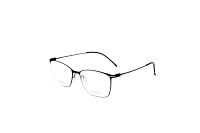 Superovo Lunettes de vue de luxe élégantes en titane à monture intégrale, monture légère de haute qualité, rectangulaires en métal, verres anti-lumière bleue colorés