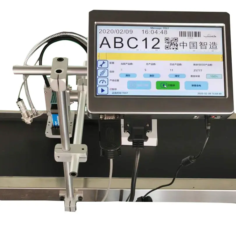 Grote Kwaliteit Automatische Inkt Jet Printer Hoge Resolutie Online Datum Code Printing Machine