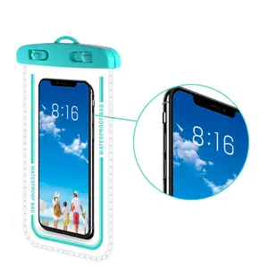 Aomago Universale Smartphone Caso Trasparente Antiurto Impermeabile Del Telefono Sacchetto per di Sotto di 7.2 Pollici Del Telefono Mobile