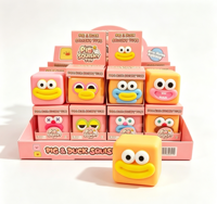 Jouet anti-stress en forme de cube à presser, motif cochon et canard, jouet amusant et moelleux pour enfants