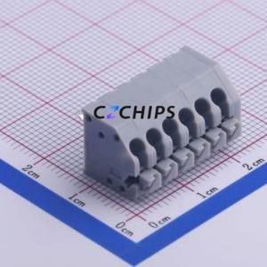 KF250-3.5-6P-1 Spring Terminal Block Through hole Component (THT),P=3.5mm Connector 3.5mm 6P 6 5A - Product Image 1