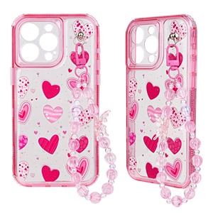 2025 phong cách mới nhà máy bán buôn TPU + PC 3-in-1 rõ ràng Typography kim cương điện thoại di động Trường hợp với vòng đeo tay fundas Bìa trường hợp - Product Image 6