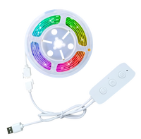 Bande lumineuse LED RGB WiFi avec application et commande vocale, bande lumineuse intelligente RGB alimentée par USB 5V pour la décoration de la maison