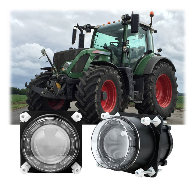 Emark Round High Beam LED Headlight Compatible With Fen-dt G334900160012 25W 90mm Led Headlamp