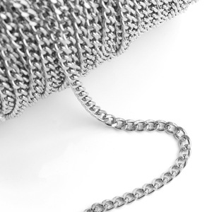 Vente directe usine – Collier et bracelet pour homme en acier inoxydable plaqué or 18 carats, 3 mm, poli double face, style Hip Hop Punk, maille <span class=keywords><strong>gourmette</strong></span> cubaine - Product Image 6