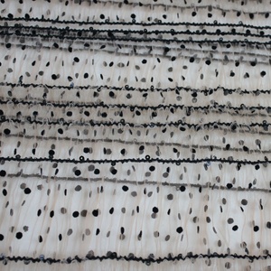 Lh 100% Polyester Trọng Lượng Nhẹ Căng Polka Dot Đổ Xô Thêu Sequins Cưới Cô Dâu Vải Tuyn Lưới Phụ Nữ Trẻ Em Ăn Mặc - Product Image 4