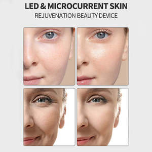 7 couleurs galvanique microcourant visage masseur haute fréquence Vibration cou lifting des yeux serrer élimination des rides dispositif <span class=keywords><strong>de</strong></span> beauté - Product Image 4