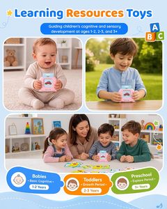 Cartes flash parlantes en peluche Aullsaty pour les tout-petits de 1 à 3 ans, 248 mots fréquents, jouet éducatif <span class=keywords><strong>Montessori</strong></span>, apprentissage sensoriel pour l'autisme, garçons - Product Image 5