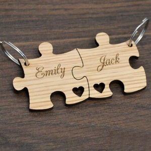 <span class=keywords><strong>Casse</strong></span>-tête en bois personnalisé Créateur de mode Personnalité Bambou Bois Porte-clés Promotion Cadeau d'affaires - Product Image 1