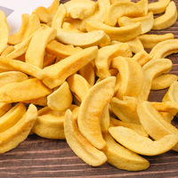 Snacks sains de fruits et légumes, tranches de pêche jaune croustillantes VF, pêches jaunes frites sous vide, prix d'usine