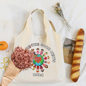 Bolsa de Lona Personalizada con Diseño de la Conferencia de la Iglesia de Jesua 2024, para Viajar, con la Frase 'Declarar la Buena Nueva' - Product Image 5