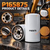 P165875 Elemen Filter Oli Hidrolik untuk Mesin Konstruksi dan Sistem Tenaga Fluida Industri