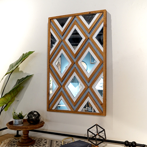 Retro Vintage <strong>Grilles</strong> Decorate Long <strong>Mirrors</strong> Fashion Hanging <strong>Mirror</strong> Wall Decoration - Product Image 4