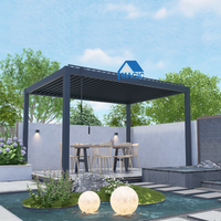 Pergola bioclimatique en aluminium imperméable pour extérieur Magic 3X3 3X4 4X4 6X4m, pergola à lames orientables en aluminium