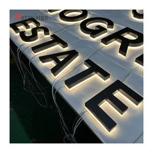 Winkel Grote Outdoor Karakters Custom Huisnummer Adres Letter Lights Board Led Teken