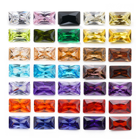 Starsgem – Pierres de zircone cubique fantaisie de qualité supérieure, taille princesse rectangulaire, couleur grenat, en vrac, vente en gros, en stock