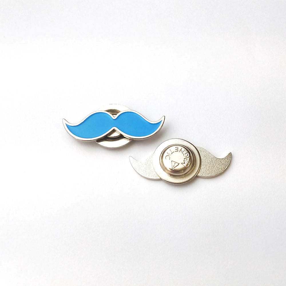 Broche Moustache Ruban Métal - Accessoire élégant Pour Vêtements, Chapeaux, Sacs - Design Détaillé & Léger