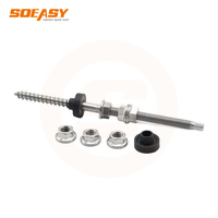 Vis de fixation solaire durable en acier inoxydable SUS316 à double filetage pour système de support photovoltaïque sur toiture métallique ondulée OEM