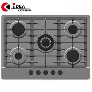 Home 35,4 \ "(90cm) Acero inoxidable Incorporado 5 Quemadores Placa de gas/Estufa de cocina Fuente de energía eléctrica Encendido electrónico - Product Image 3