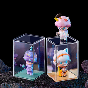 6 boîtes de présentation en plastique transparent à assembler soi-même pour l'organisation à domicile, <span class=keywords><strong>rangement</strong></span> de figurines, design moderne - Product Image 1