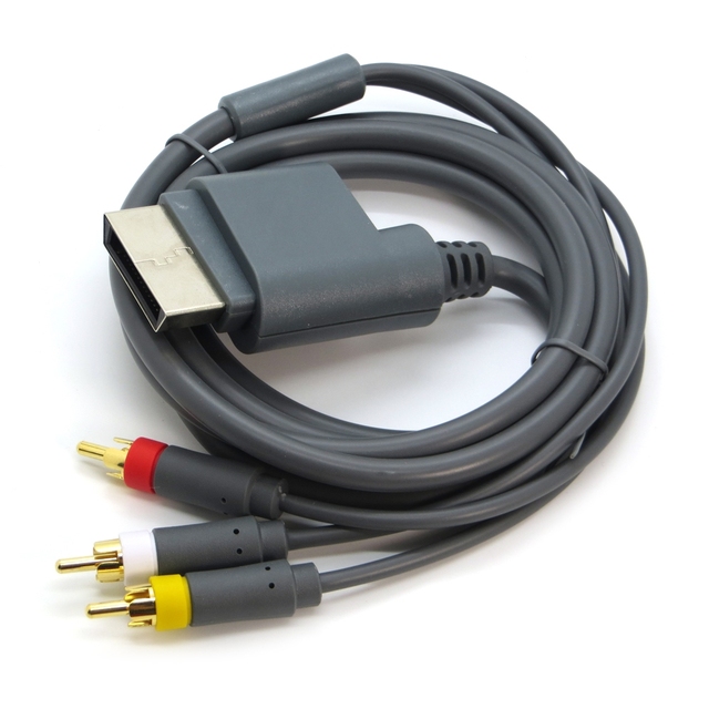 1.8M Game Console to Display Component Video Cable HD TV Audio for Xboxes 360 AV Cable Cord RCA