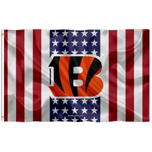 High quality Customized Cincinnati Bengals 3 x 5 outdoor durable flag with grommets Room interior wall decoration flag