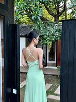 Robe de bal longue pour femmes élégante de haute qualité, robe de soirée décontractée sexy dos nu à épaules dénudées et col en V de couleur unie