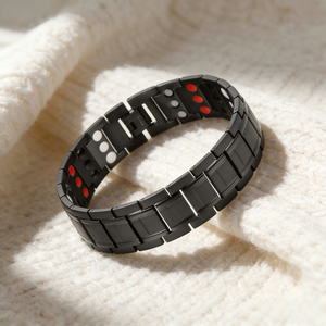 Accesorios de <span class=keywords><strong>Moda</strong></span>, Brazalete Magnético de Titanio para la Salud y Bienestar, Chapado en Oro, para Alivio del Dolor, para Hombre, Directo de Fábrica - Product Image 2