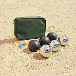 ZQURE <span class=keywords><strong>Jeu</strong></span> <span class=keywords><strong>de</strong></span> <span class=keywords><strong>boules</strong></span> <span class=keywords><strong>de</strong></span> pétanque durable noir et argent, ensemble <span class=keywords><strong>de</strong></span> 6 <span class=keywords><strong>boules</strong></span> avec sac <span class=keywords><strong>de</strong></span> transport, pour sports <span class=keywords><strong>de</strong></span> plein air, famille, jardin, pelouse - Product Image 2