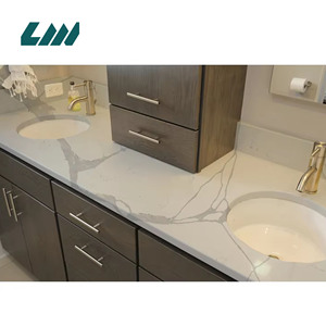 Encimeras de cocina de losa de cuarzo con piedra de <span class=keywords><strong>cero</strong></span> cilicon Ingeniería de la <span class=keywords><strong>serie</strong></span> Calacatta - Product Image 3