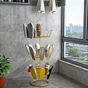 Vente en gros Porte-chaussures amovible simple et rotatif multicouche Armoire à chaussures sur pied pour le rangement des pantoufles de soleil Fils Balcon - Product Image 5