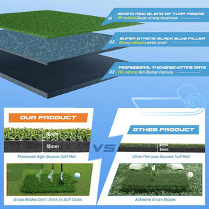 Tappetino da <span class=keywords><strong>Golf</strong></span> <span class=keywords><strong>4</strong></span> in 1 di Alta Qualità con Base Antiscivolo e Erba Sintetica Sostituibile per Allenamento di Swing e Chip - Product Image 4