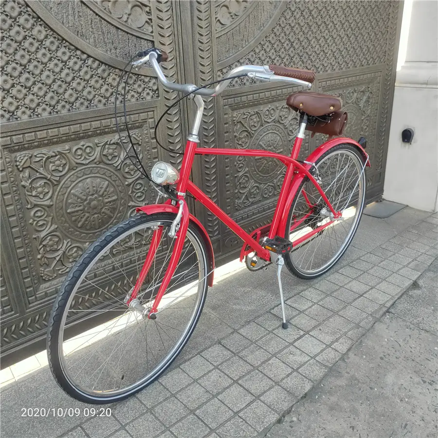 7 Speed Nederland จักรยานสีแดงขนาดใหญ่28 ",ยางขอบล้อจักรยาน CITY Retro