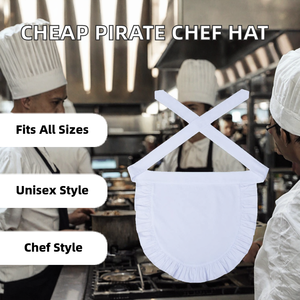 Tabliers de chef pirate ajustables pour adultes, 100 % coton, pour restaurant et bar, unisexe – Offre directe usine à prix abordable - Product Image 2