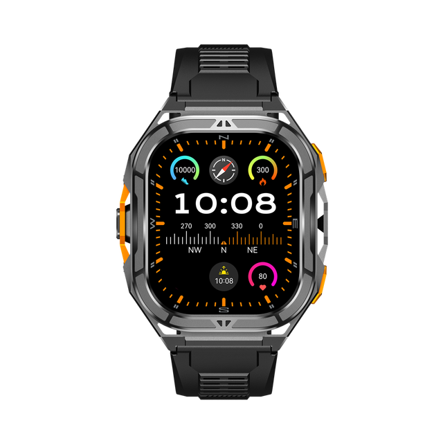 Outdoor Smartwatch 50M Waterproof 5ATM GPS Compass BT Call AMOLED Screen Sports Health Monitoring Sleep Tracker Magnetic X5