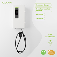 Chargeur EV DC 30 kW GB/T pour les flottes de véhicules et les véhicules logistiques, montage mural