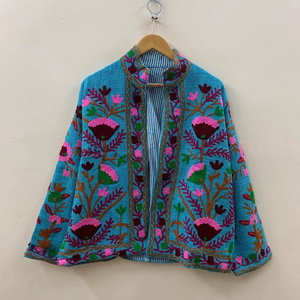Chaqueta bordada Suzani hecha a mano con TNT, chaqueta bordada Suzani hecha a mano, ropa de invierno, chaqueta para mujer, abrigo Floral hecho a mano - Product Image 1