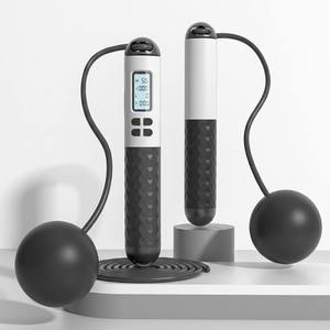 Corde à <span class=keywords><strong>sauter</strong></span> numérique de luxe avec compteur, balles lestées de 35 mm, corde à <span class=keywords><strong>sauter</strong></span> sans fil 2-en-1 pour entraînement professionnel, fitness à domicile et salle de sport - Product Image 3
