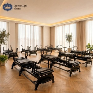 Equipo de Pilates Reformer Megaree Profesional, Cama de Aluminio Negra para Estudio de <span class=keywords><strong>Yoga</strong></span> Clásico - Product Image 4