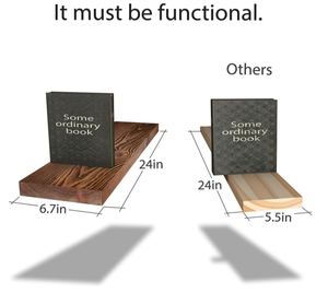 New FSC Custom Farmhouse Set 2 <strong>Grey</strong> <strong>Shelves</strong> Wooden Handcrafted Rustic Wood Wall <strong>Floating</strong> <strong>Shelf</strong> - Product Image 2