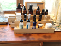 Présentoir en bois de pin à 3 niveaux pour parfums, support de rangement multifonctionnel en bois à plusieurs niveaux pour la maison